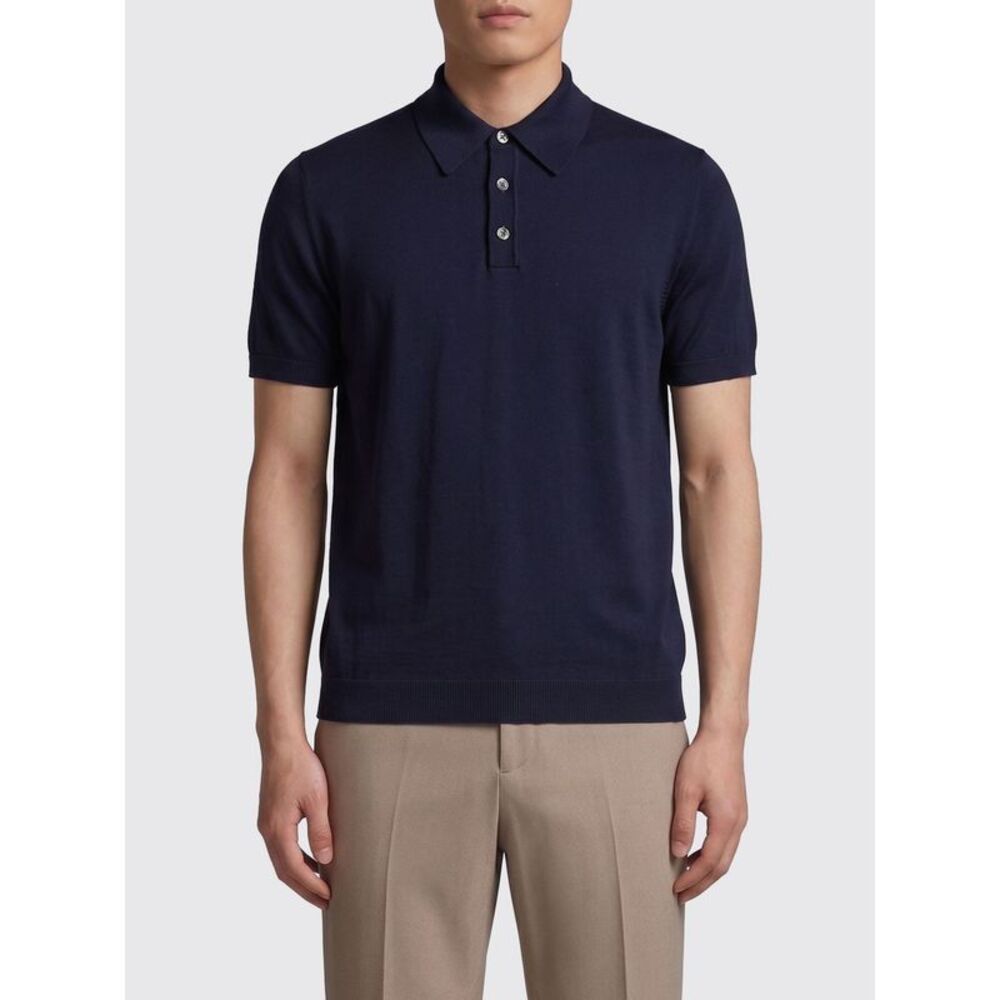 Roberto Collina Polo Shirt Men Blue